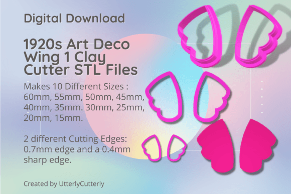 1920s Wing 1 Clay Cutter: Art Deco STL Files