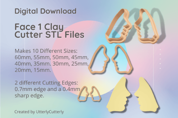 Abstract Face 1 Clay Cutter: Portrait S STL Files