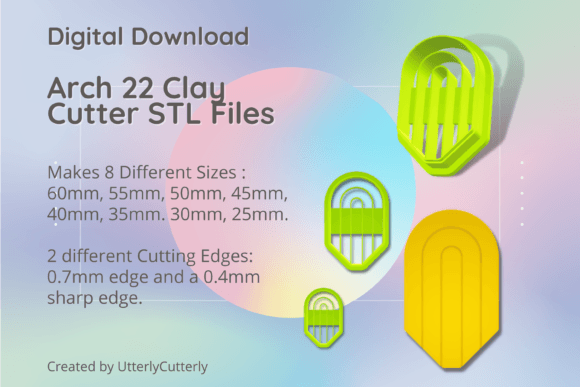 Arch 22 Clay Cutter Basic Shape STL Files