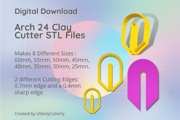Arch 24 Clay Cutter: Evaluating the Basic Shape STL Digital Download