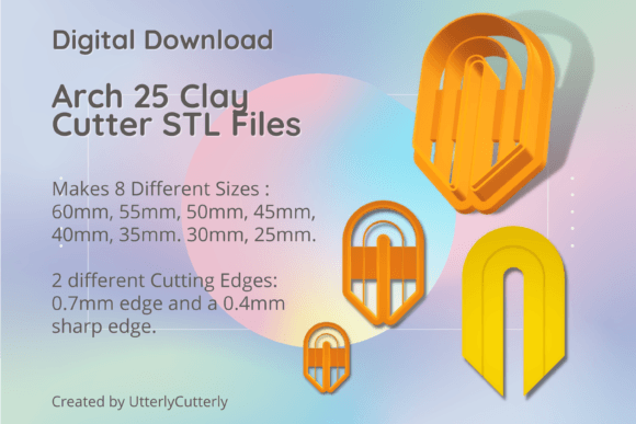 Arch 25 Clay Cutter - Boho Shape STL Dig: Strategic Production for Makers