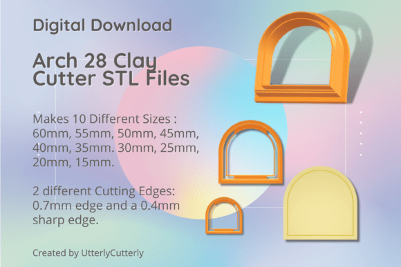 Arch 28 Clay Cutter Boho Shape STL: Digital File Evaluation