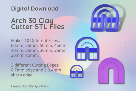 Arch 30 Clay Cutter Boho STL