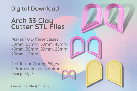 Arch 33 Clay Cutter - STL Digital File D: Technical Specs and Practical Applications
