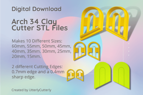 Arch 34 Clay Cutter - STL Digital File D: Technical Specifications and Practical Application