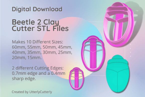 Beetle 2 Clay Cutter - Insect STL Digital: Strategic Asset for Polymer Clay Production