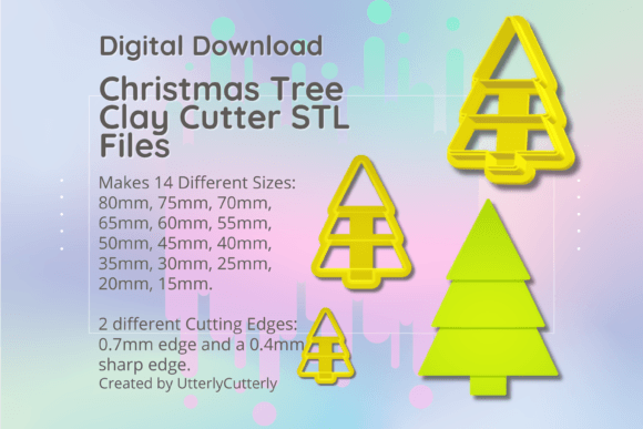 Christmas Tree Clay Cutter STL Digital Download