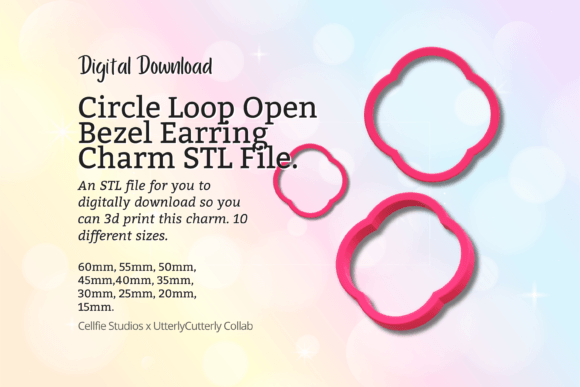 Circle Loop Open Back Bezel 1 Earring Ch: Strategic Asset for Digital Fabrication and Product Development