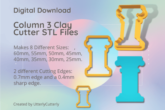 Column 3 Clay Cutter - Ancient Greek Rom: Strategic Application for Makers and Small Businesses