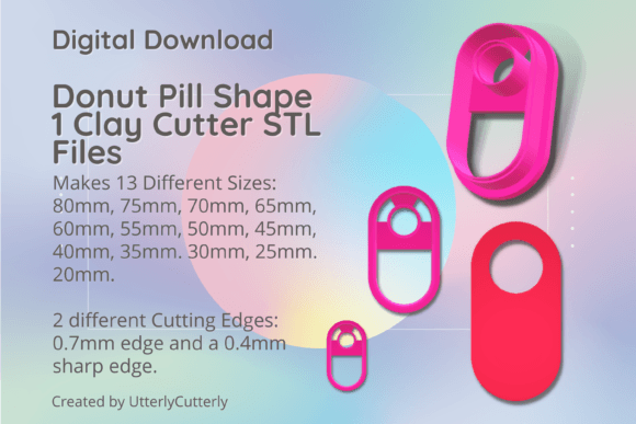 Donut Pill Shape 1 Clay Cutter - Circle: A Versatile Digital Tool for Makers