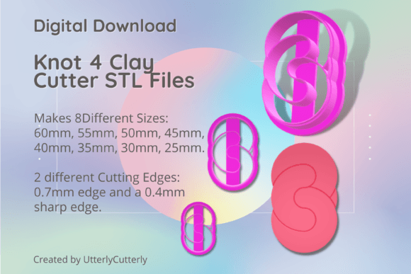 Elevating Polymer Clay Artistry with the Knot 4 Clay Cutter - Boho STL Digital File