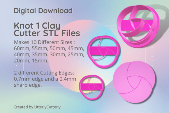 Knot 1 Clay Cutter: Organic Shape STL File