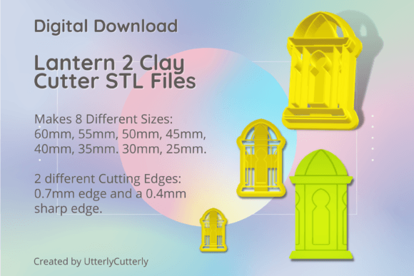 Lantern 2 Clay Cutter - Vintage Lantern: Digital STL Files for Ornate Polymer Clay and Cookie Designs
