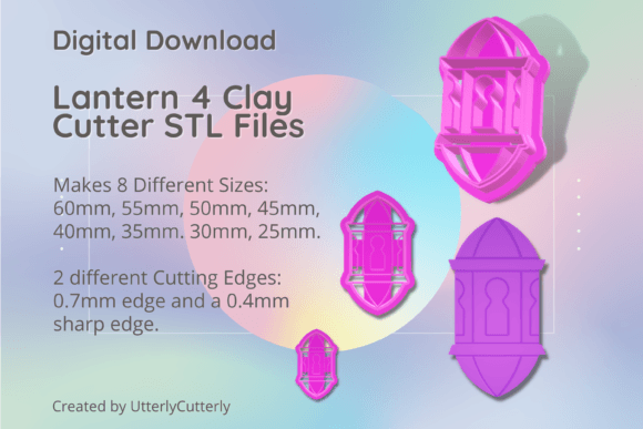 Lantern 4 Clay Cutter: Vintage Lantern STL Files