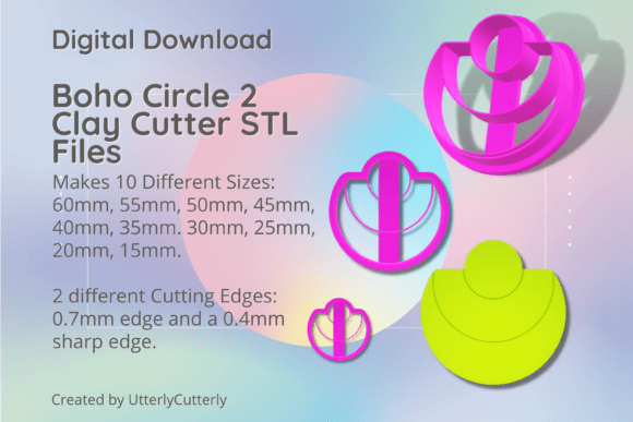 Mastering Polymer Clay and Cookie Design with the Boho Circle 2 Clay Cutter STL Digital Bundle