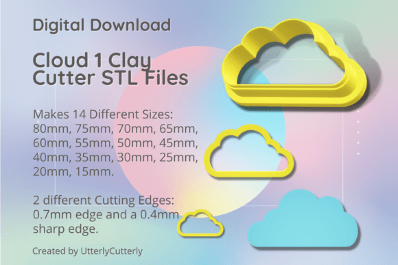 Mastering Polymer Clay and Cookie Design with the Cloud 1 Clay Cutter Summer STL Bundle
