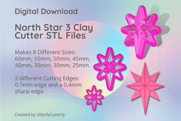 North Star 3 Clay Cutter - Celestial STL: Digital File Evaluation