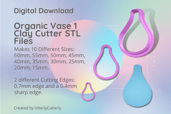 Organic Vase 1 Clay Cutter - STL Digital: Technical Specifications and Practical Applications