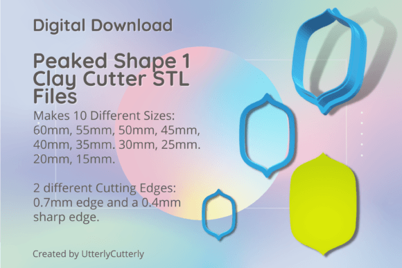 Peaked Shape 1 Clay Cutter STL: Digital File Evaluation and Specifications