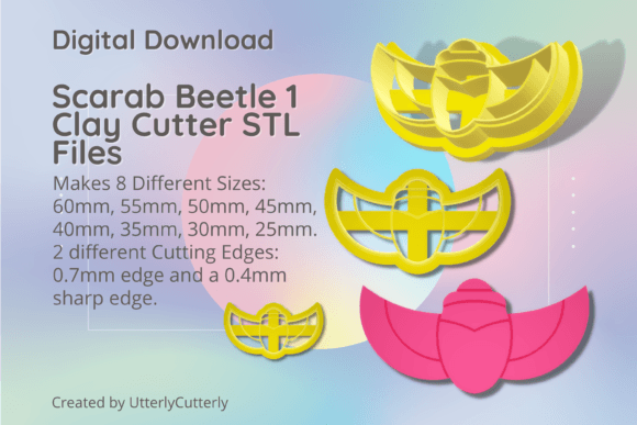 Scarab Beetle 1 Clay Cutter - Egypt Inse: Mastering Digital STL Files for Professional Results