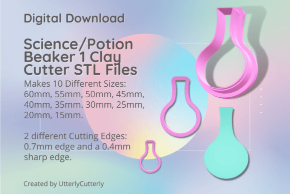 Science Beaker Potion Bottle 1 Clay Cutt: Strategic Asset for Creative Production