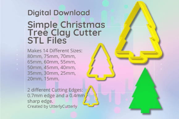 Simple Christmas Tree Clay Cutter STL Files