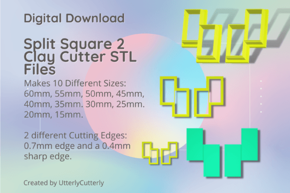 Split Square 2 Clay Cutter STL Digital: Technical Specifications and Practical Application