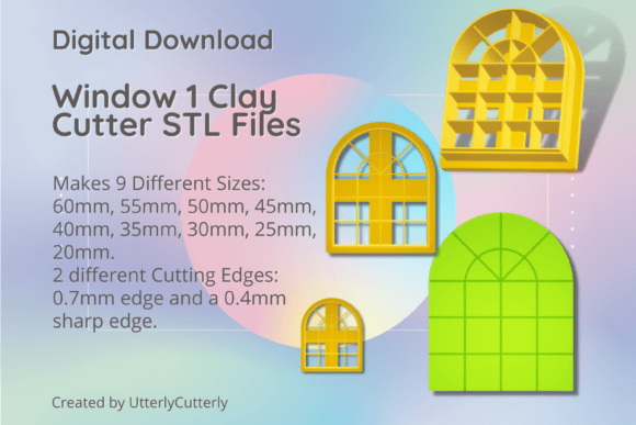 Window 1 Arch Clay Cutter STL