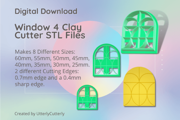 Window 4 Clay Cutter - Arch STL Digital: Technical Specifications and Application Guide
